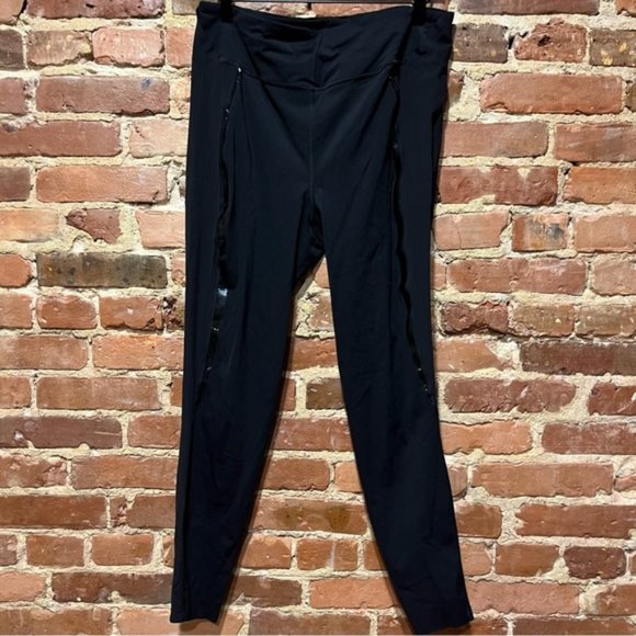 Lululemon Gloss Trim Run Super High-Rise Tight 28" Black Size 12 W5DBNS - Picture 1 of 5